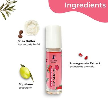 Pilgrim: Squalane Lip Serum - Strawberry with Roll-On - 6ml