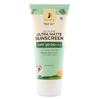 Pilgrim: Squalane Ultra Matte Sunscreen SPF 50 Pa+++ - 50gm
