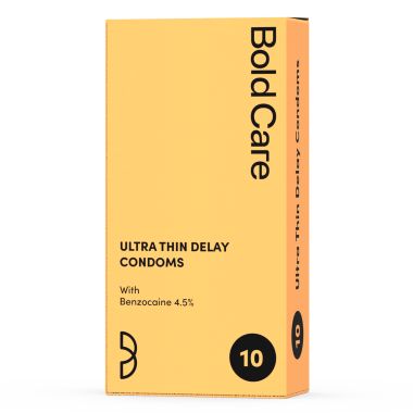 Bold Care: Ultra Thin Long Last Condoms  - Lubricated -  Pack Of 10