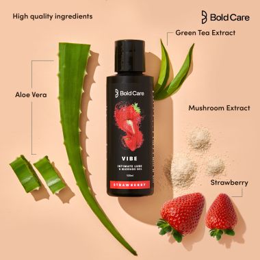 Bold Care: Strawberry Vibe - Intimate Lube & Massage Gel - 100ml