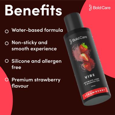 Bold Care: Strawberry Vibe - Intimate Lube & Massage Gel - 100ml