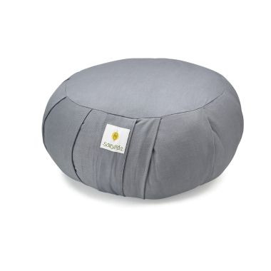 Sarveda: Round Zafu Meditation & Yoga Cushion - Grey