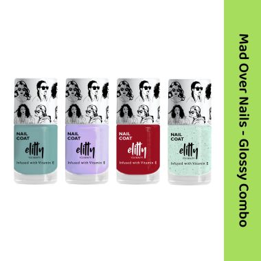 Elitty Beauty: Mad Over Nails (Planet Her, Meta Verse, Bad Breakup, Peace Out) - Glossy Combo