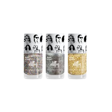 Elitty Beauty: Mad Over Nails (It's a Vibe, Ice Breaker,Golden Hour) - Shimmer Combo