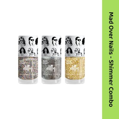 Elitty Beauty: Mad Over Nails (It's a Vibe, Ice Breaker,Golden Hour) - Shimmer Combo