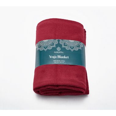 Sarveda: Organic Cotton Yoga Blanket - Magenta