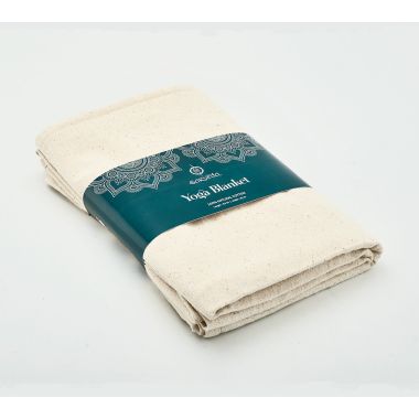 Sarveda: Organic Cotton Yoga Blanket - Natural White