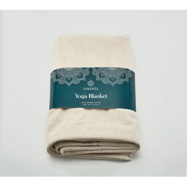 Sarveda: Organic Cotton Yoga Blanket - Natural White