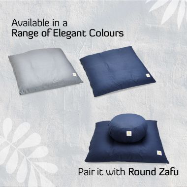 Sarveda: Zabuton Cushion for Meditation & Yoga Practise - Navy Blue
