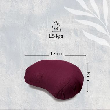 Sarveda: Crescent Zafu Meditation & Yoga Cushion - Rouge Pink