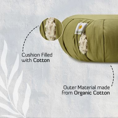 Sarveda: Round Zafu Meditation & Yoga Cushion - Sage