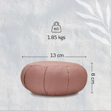 Sarveda: Round Zafu Meditation & Yoga Cushion - Rose
