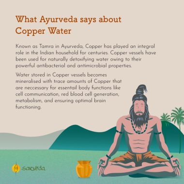 Sarveda: 7 Chakra Plain Copper Water Bottle with 2 Glasses