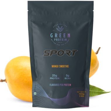 Green Protein: Mango Smoothie Flavoured Pea Protein Pouch - 1kg