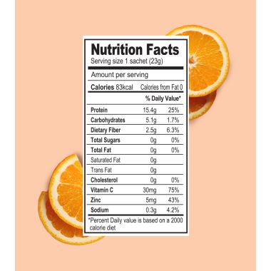 Green Protein: Tangy Orange Flavoured Pea Protein Pouch - 500gm