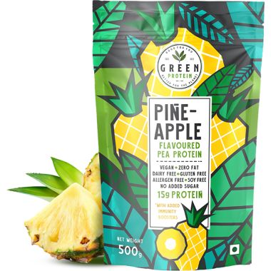 Green Protein: Pineapple Flavoured Pea Protein Pouch - 500gm
