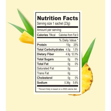 Green Protein: Pineapple Flavoured Pea Protein Pouch - 500gm