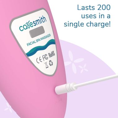 Caresmith: Battery Powered Sonic Massager Brush For Facial Cleansing - Pink Taffy