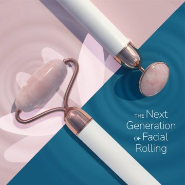 Caresmith: Bloom Vibrating Rose Quartz Face Roller And Eye Press