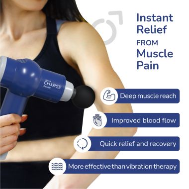 Caresmith: Charge Active Corded Massage Gun - Blue