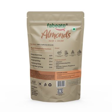 Fabeato: Natural Premium California Almonds - 500gm