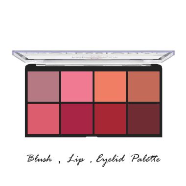 Love Earth: Blush - Lips - Eyelids Palette - 16gm