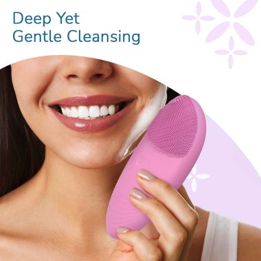 Caresmith: Battery Powered Sonic Massager Brush For Facial Cleansing - Pink Taffy