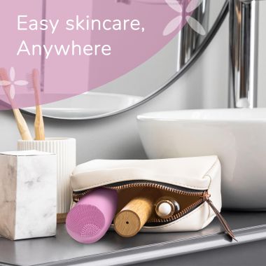 Caresmith: Battery Powered Sonic Massager Brush For Facial Cleansing - Pink Taffy