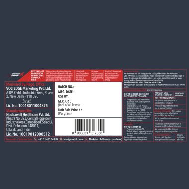 Proathlix: Pre-Workout - Lemon - 400gm