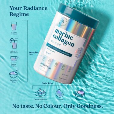 Wellbeing Nutrition: Pure Korean Marine Collagen Peptides - Unflavoured - Pack of 2(200gm each)