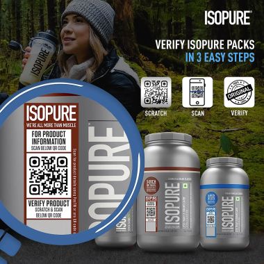 Isopure: Whey Protein Isolate Powder with Vitamins for Immune Support - 1kg - Cookies & Cream