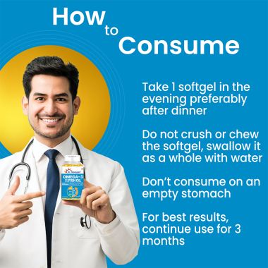 Dr. Morepen: Omega 3 Deep Sea Fish oil for Heart, Brain & Joints, 1000 mg| 60 Softgel