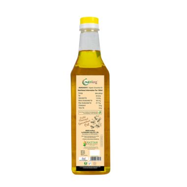 Nutriorg: Certified Organic Groundnut Oil - 1000 ml