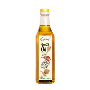 Nutriorg: Certified Organic White Sesame Oil - 1000 ml