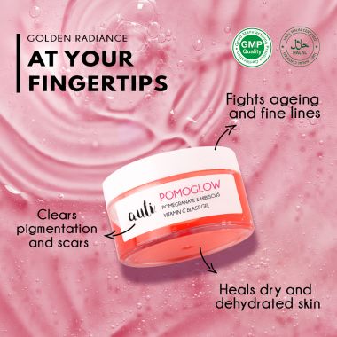 AULI: Pomoglow Pomegranate and Vitamin C Blast Gel - 50gm