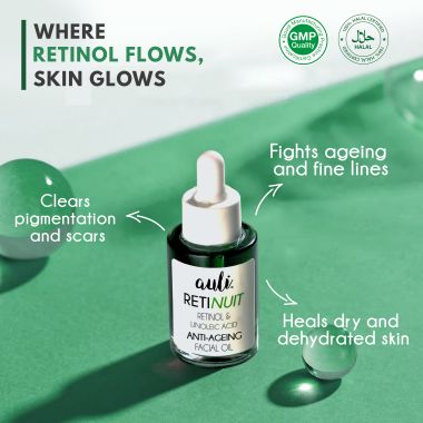 AULI: Retinol 0.3% Face Oil for Anti Ageing - 30ml