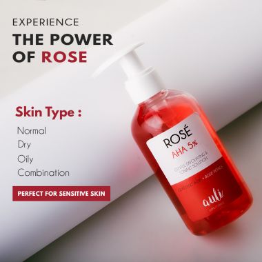 AULI: Rose AHA 5% and Rose Water Deep Exfoliating Toner - 210ml