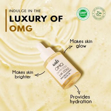AULI: OMG Pure Rosehip and 24K Gold Flakes induced Facial Oil - 30ml