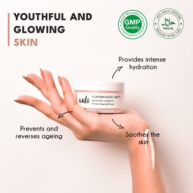 AULI: Anti-Ageing Vitamin C and Cucumber Night Cream - 100gm