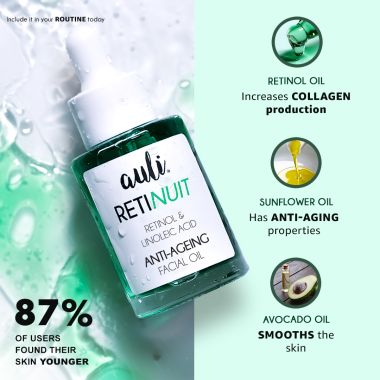 AULI: Retinol 0.3% Face Oil for Anti Ageing - 30ml