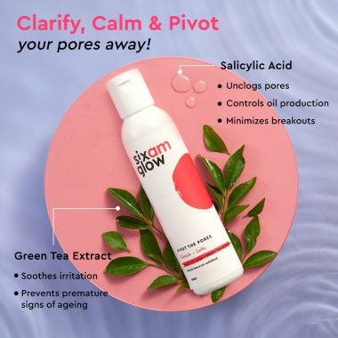 SIXAM Glow: Pivot The Pores, 2% BHA Liquid Salicylic Acid Liquid Exfoliant