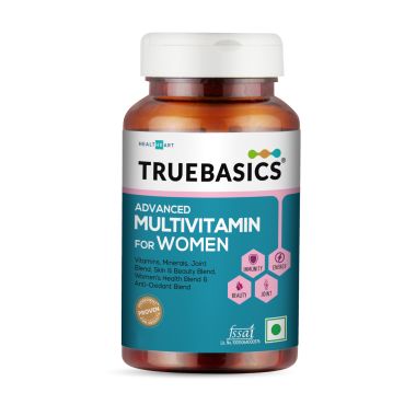 TrueBasics: TrueBasics Advanced Multivitamin for Women, For Energy, Immunity and Joints, Maintains Hormonal Balance, Clinically Researched Ingredients, 90 Multivitamin Tablets