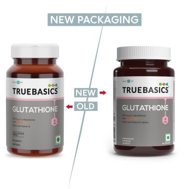 TrueBasics: Glutathione with Nutroxsun, Biotin & Vitamin E, 30 Glutathione Tablets