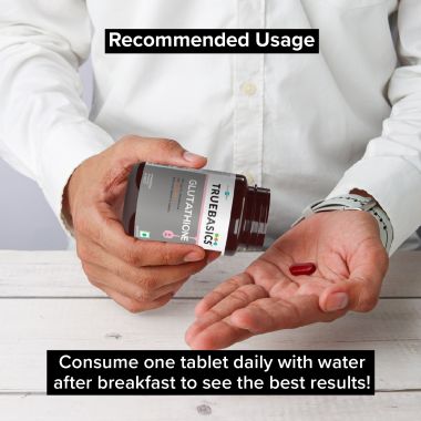 TrueBasics: Glutathione with Nutroxsun, Biotin & Vitamin E, 30 Glutathione Tablets