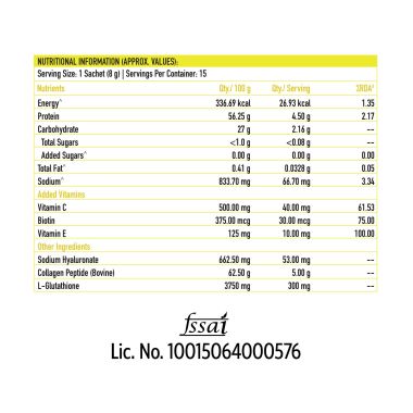TrueBasics: Collagen Skin  (Natural Lemon, 15 Sachets)