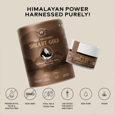 Wellbeing Nutrition: Pure Himalayan Shilajit Gold for Strength, 20g