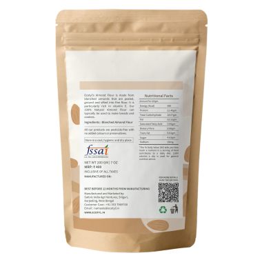 Ecotyl: Natural Almond Flour (Blanched) - 200gm
