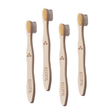 Ecotyl: Bamboo Tooth Brush | Ultra Soft Bristles | Thorough Cleaning | Set of 4