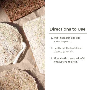 Ecotyl: Body Loofah | For Gentle Exfoliation | Natural Loofah | Set of 2 