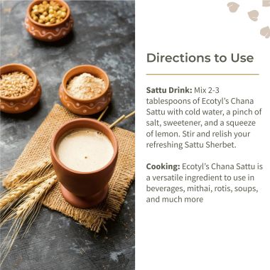 Ecotyl: Organic Chana Sattu - 400gm